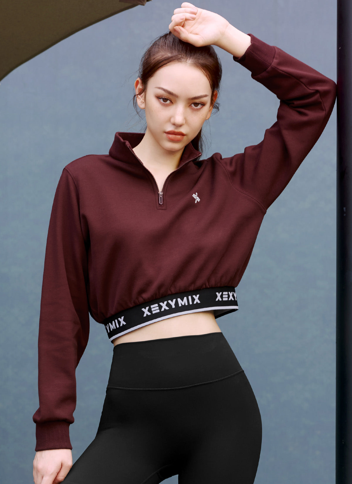 Logo Point Warm Crop Sweatshirt