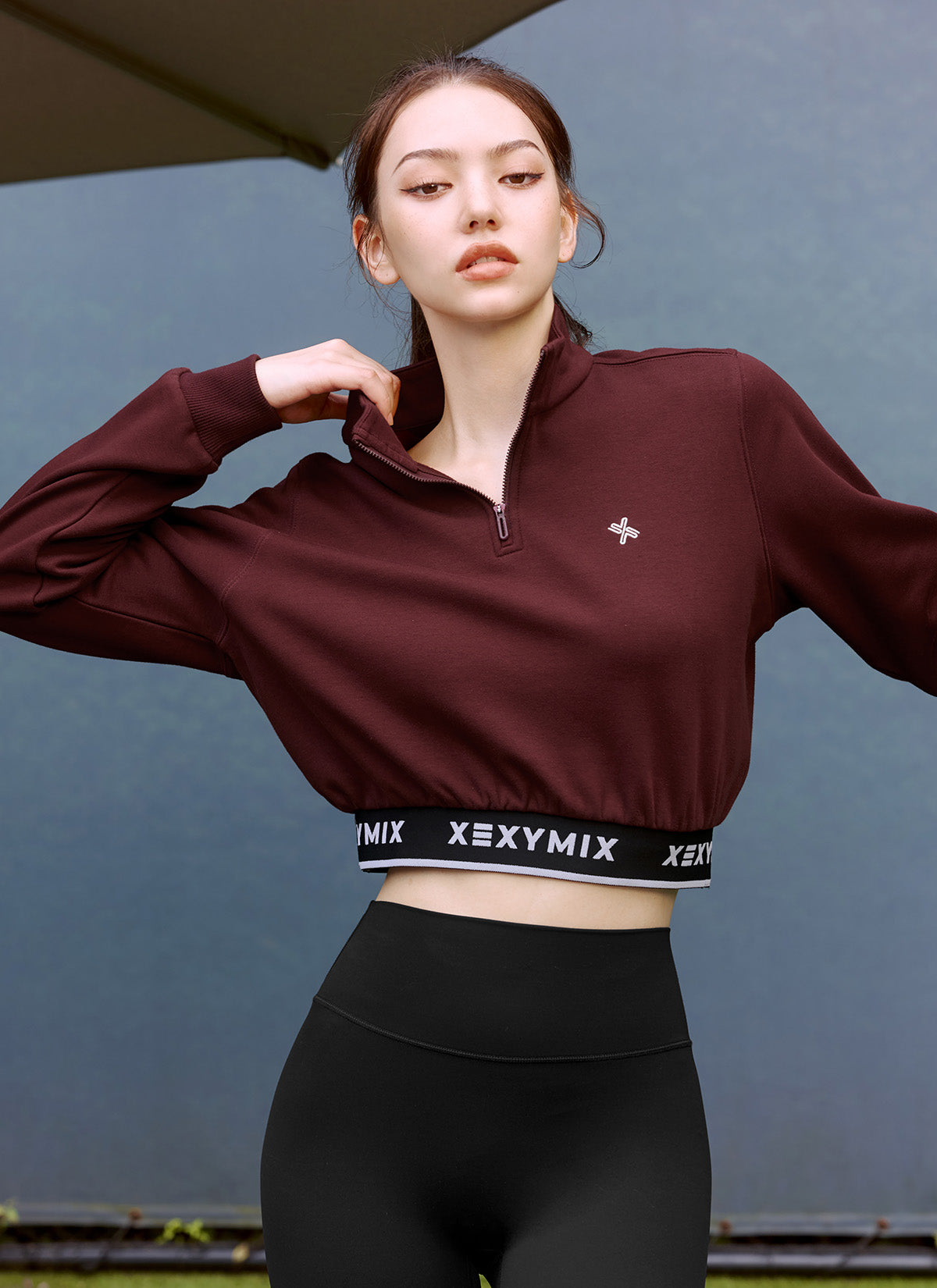 Logo Point Warm Crop Sweatshirt