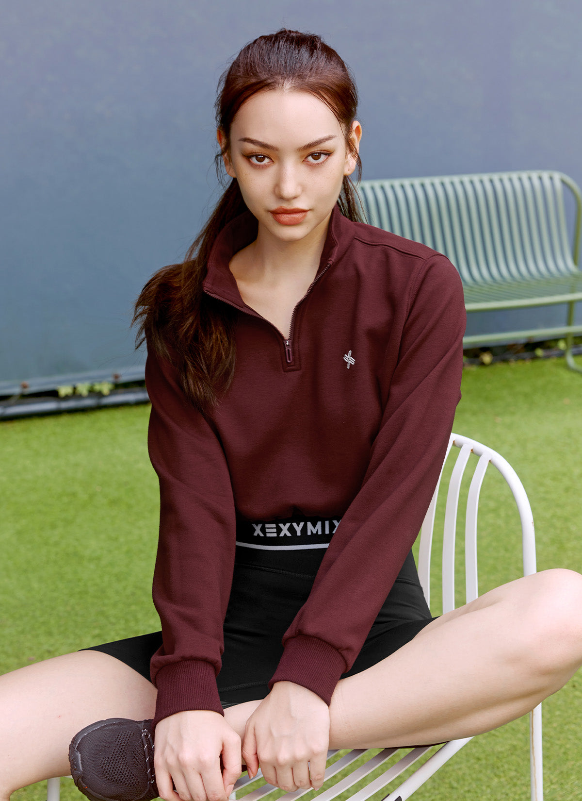 Logo Point Warm Crop Sweatshirt