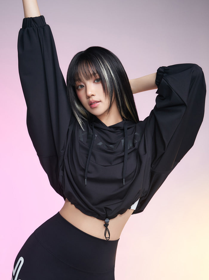 High Tension Loose Fit Crop Hoodie