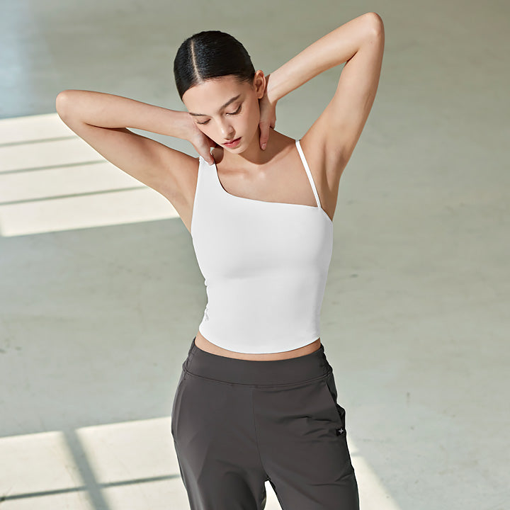 Unbalance Strap Crop Top