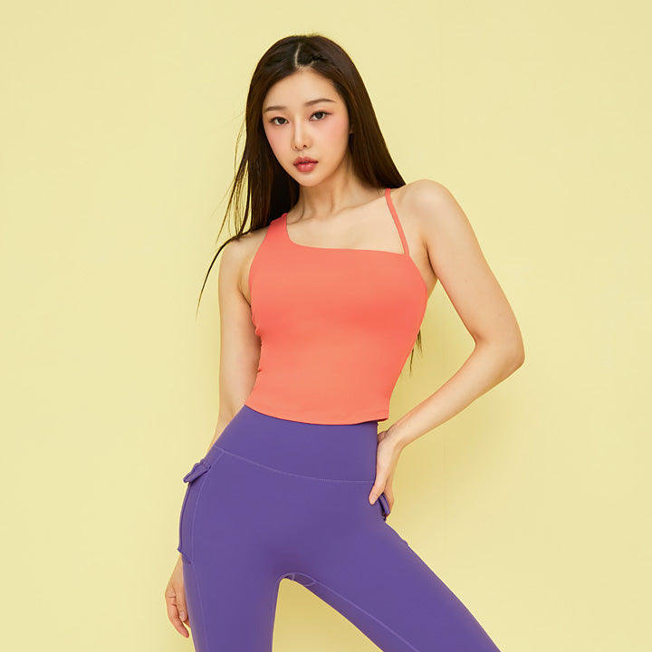 Unbalance Strap Crop Top