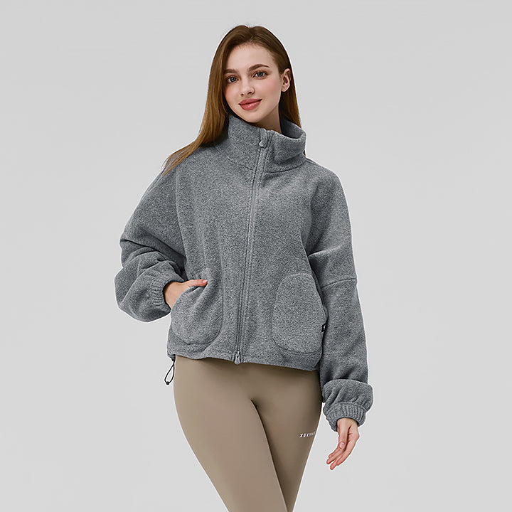 Soft Fleece High-neck Zip up