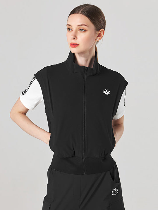 Drop Shoulder Zip-up Vest