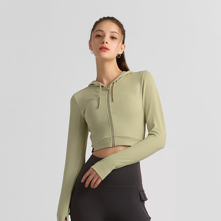 Slimfit Crop Zip-up