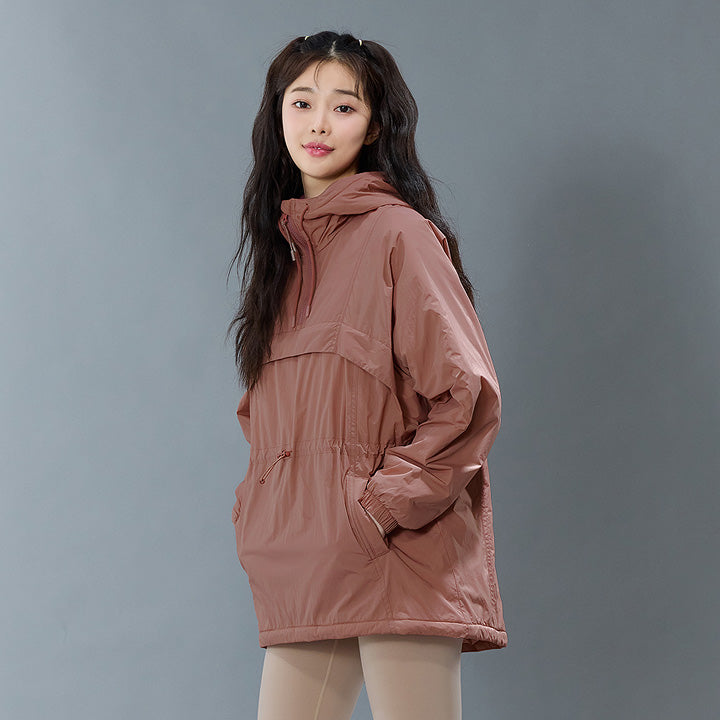 High Neck Anorak String Padding