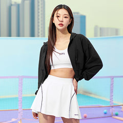 Smooth Touch Crop Hoodie zip-up