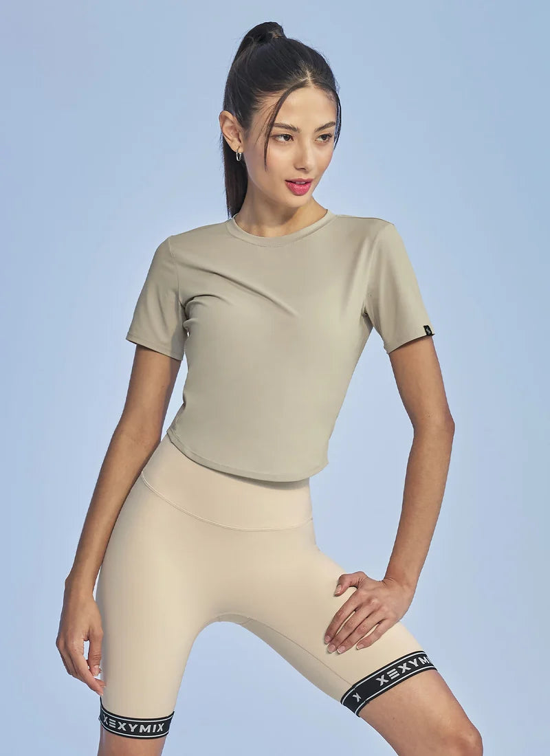 [2 FOR]Ice Feather Cropped Short Sleeve