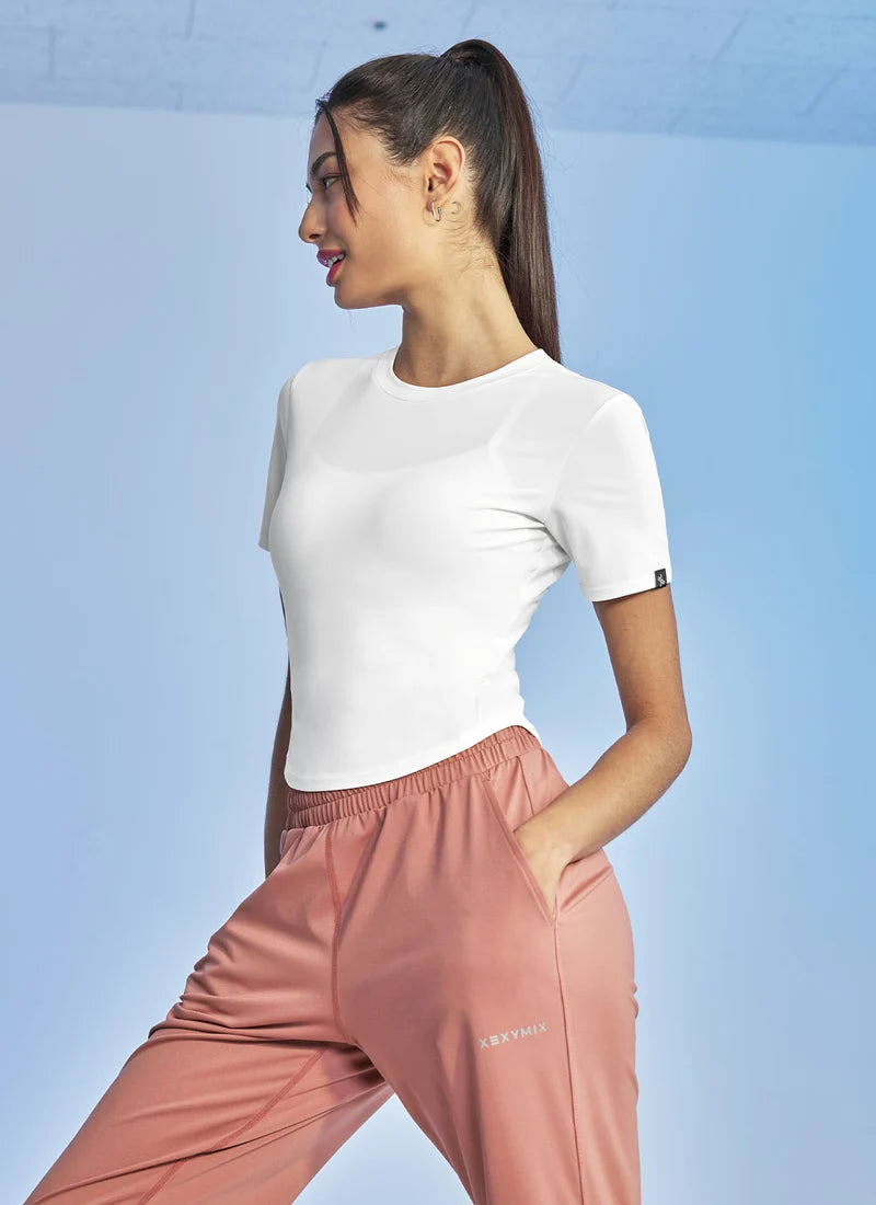 [2 FOR]Ice Feather Cropped Short Sleeve