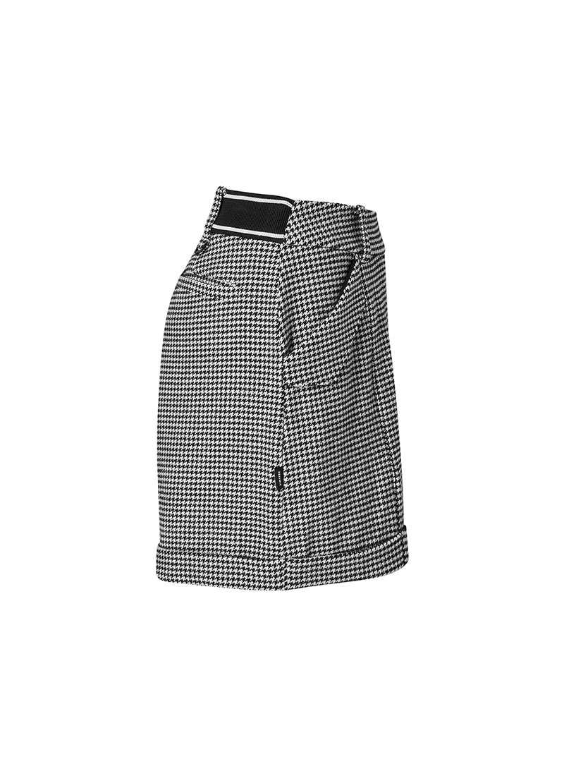 Houndstooth Turn-Up Shorts