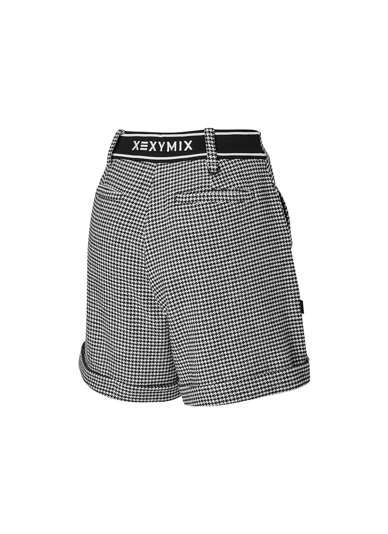 Houndstooth Turn-Up Shorts