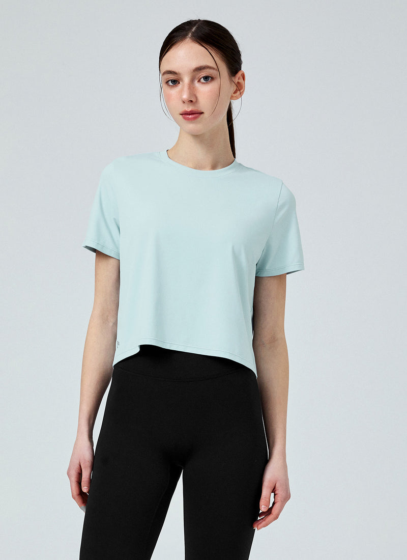 [2 FOR] Ice Feather Over Fit T-Shirt & Ice Feather Light 2.0 Cropped Short Sleeve