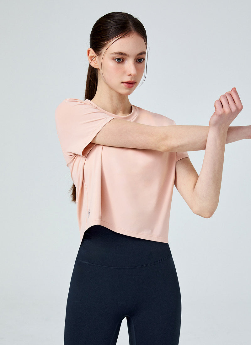 [2 FOR] Ice Feather Over Fit T-Shirt & Ice Feather Light 2.0 Cropped Short Sleeve