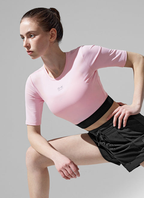 RX Back Mesh Croppedped Short Sleeve