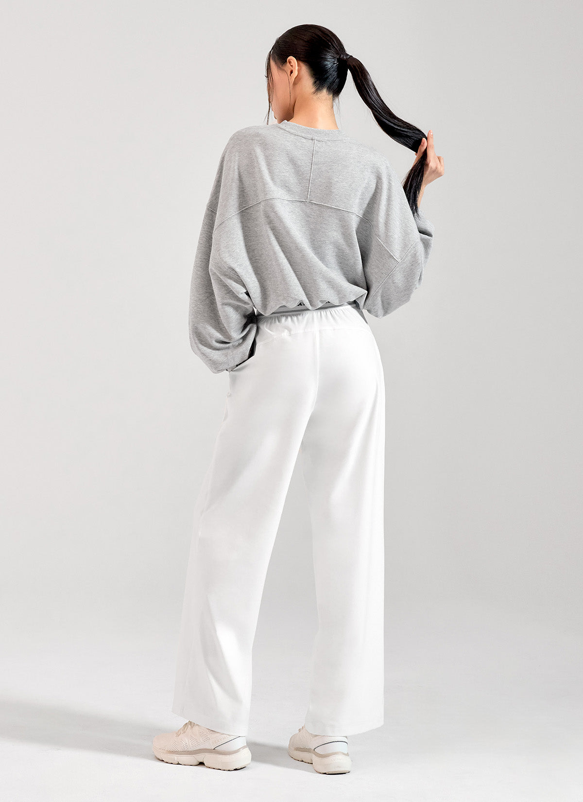 Woven Logo Banding Wide Pants