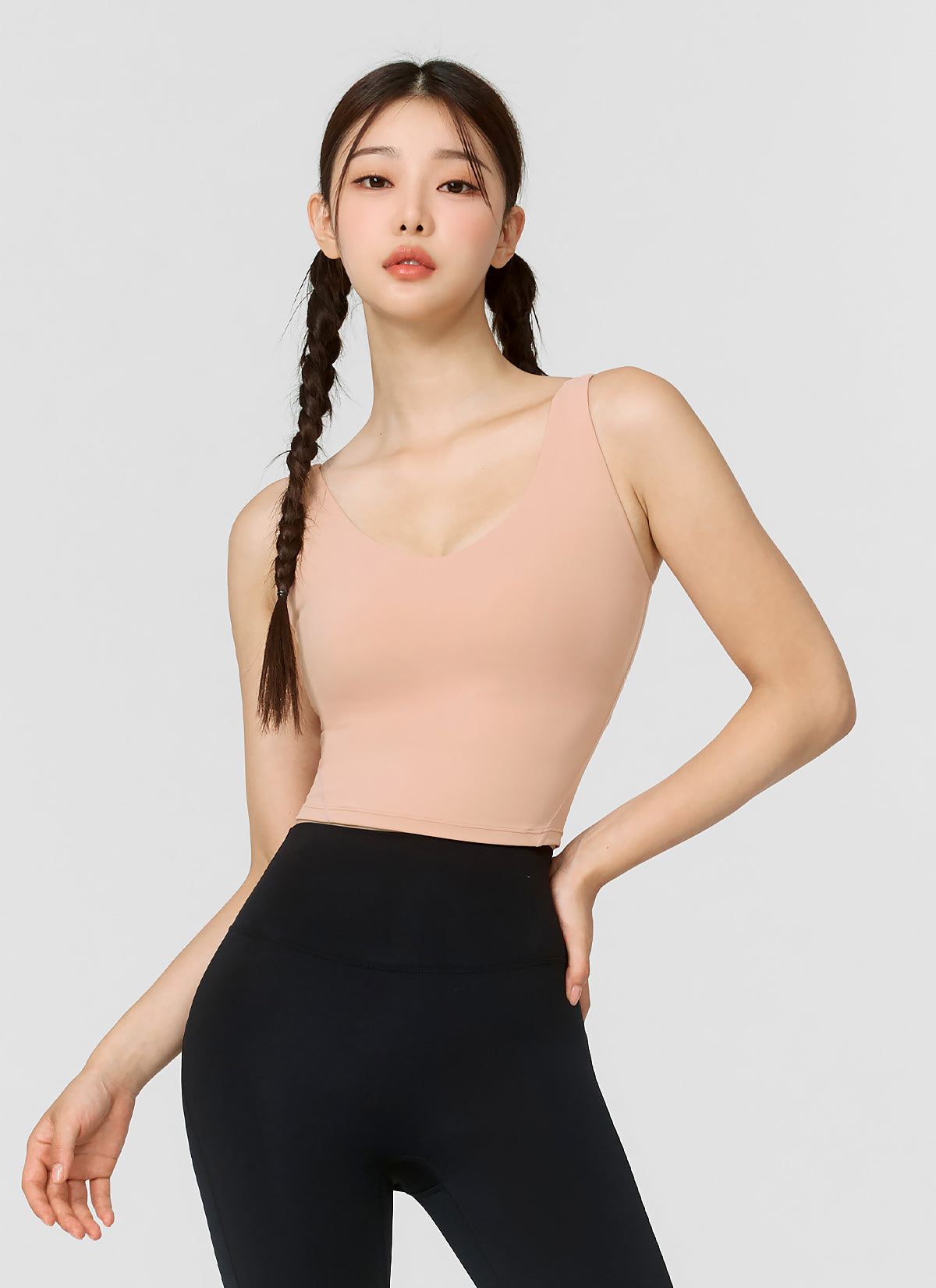 Black Label Signature V-neck Crop Top