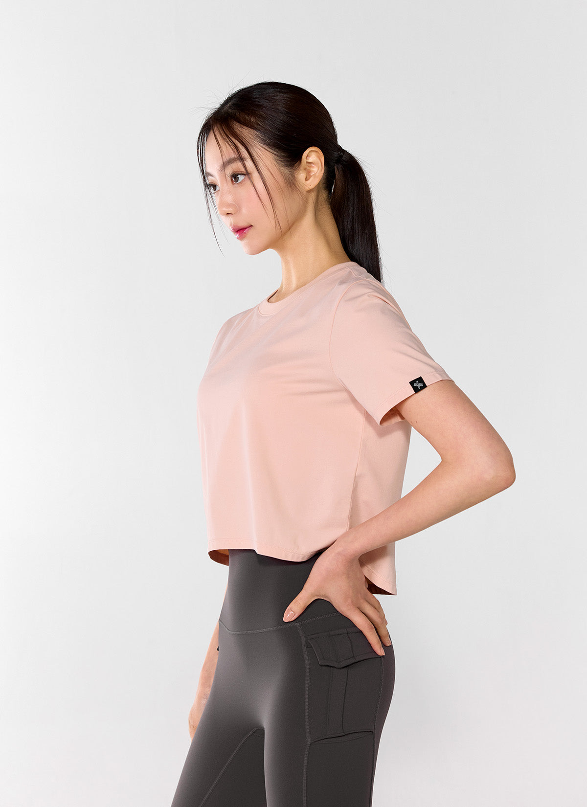 Basic Stretch Cropped T-shirts