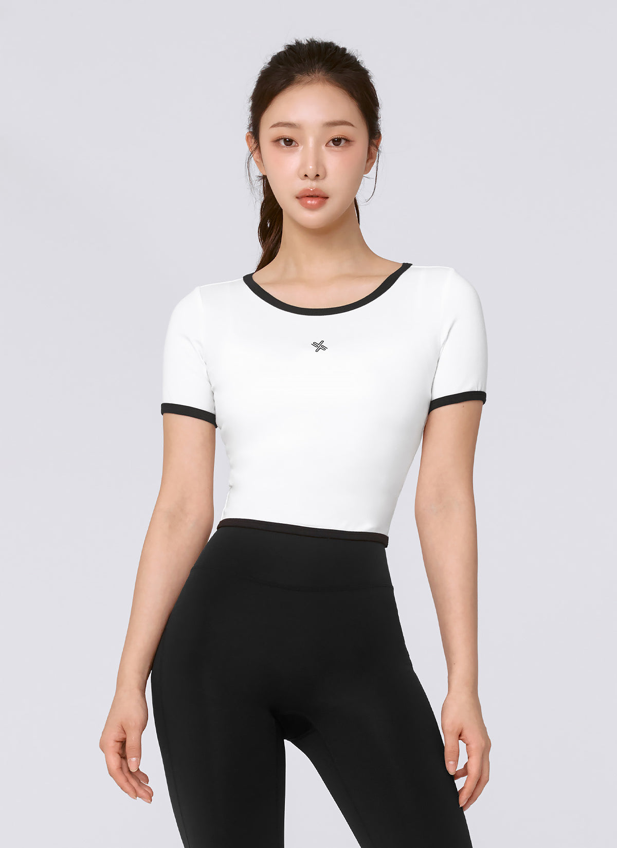 Soft Logo Color Block Crop Top