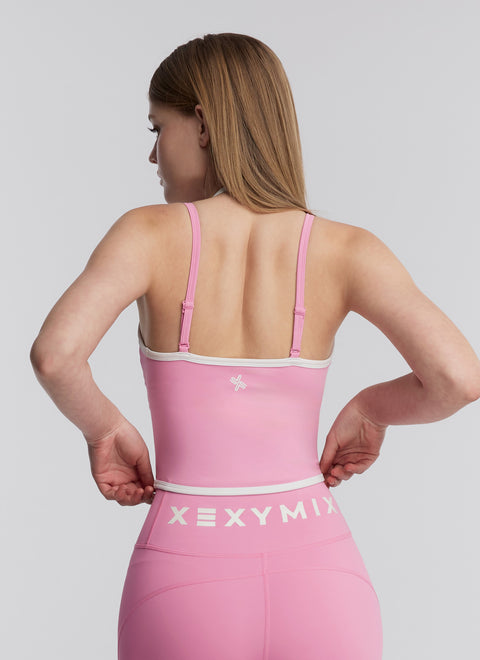 [SET] Curve Line Cropped Top & Lettering Leggings