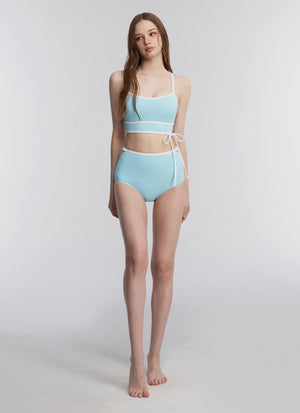 Contrast Ribbon Bikini Shorts