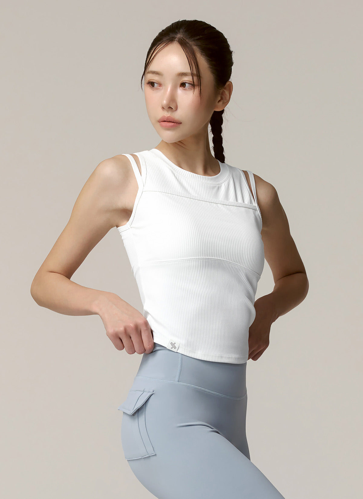 Soft Ribbed Layered Tank Top