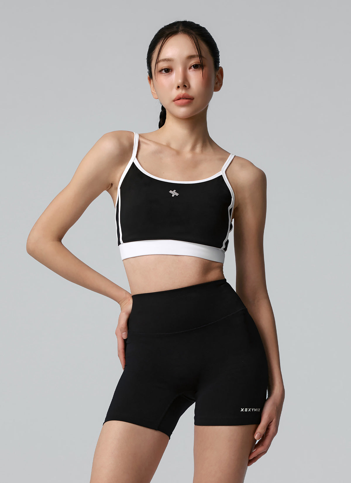 Double Line Color Block Bra Top