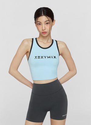 Sporty Logo Color Block Bra