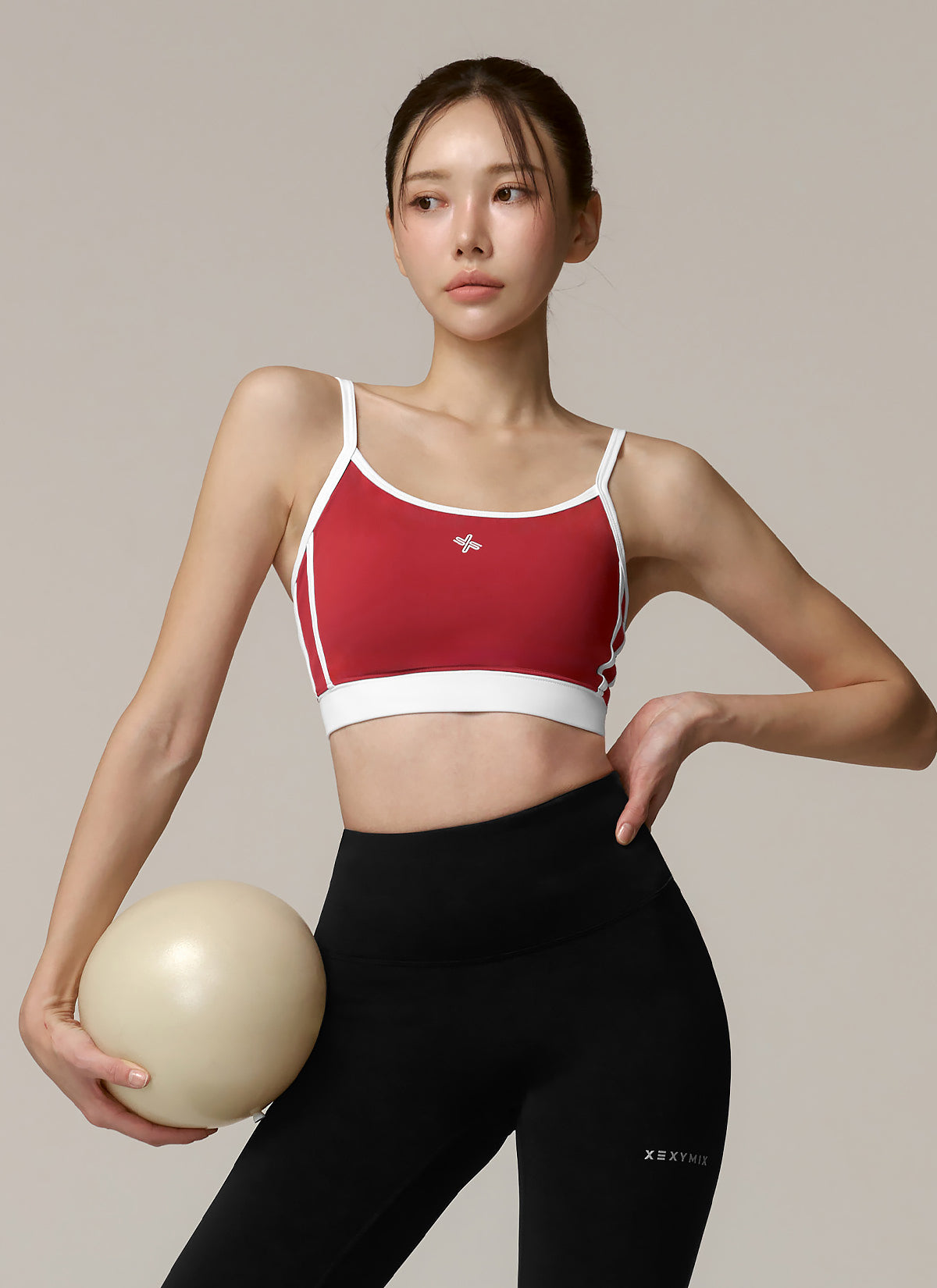 Double Line Color Block Bra Top