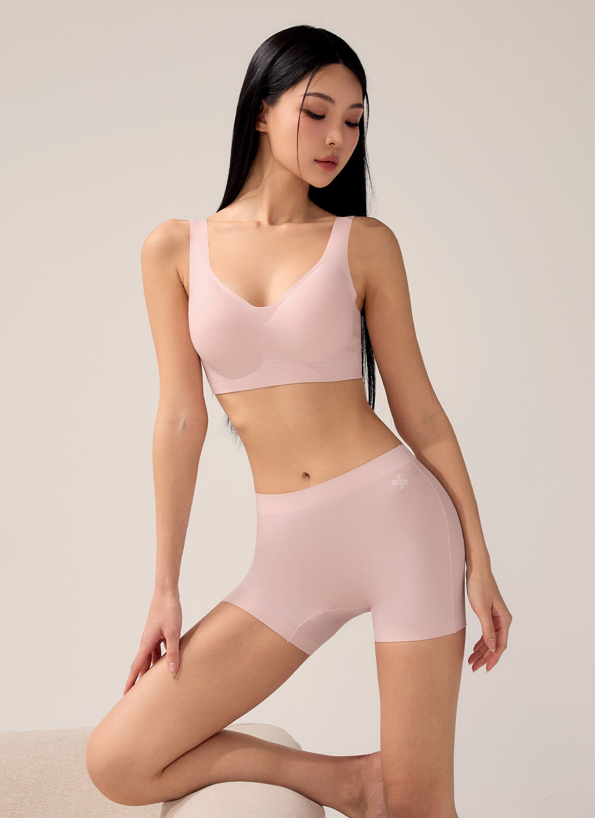 [SET] Mellow Day Hook-Closure Bra & Boxer Briefs