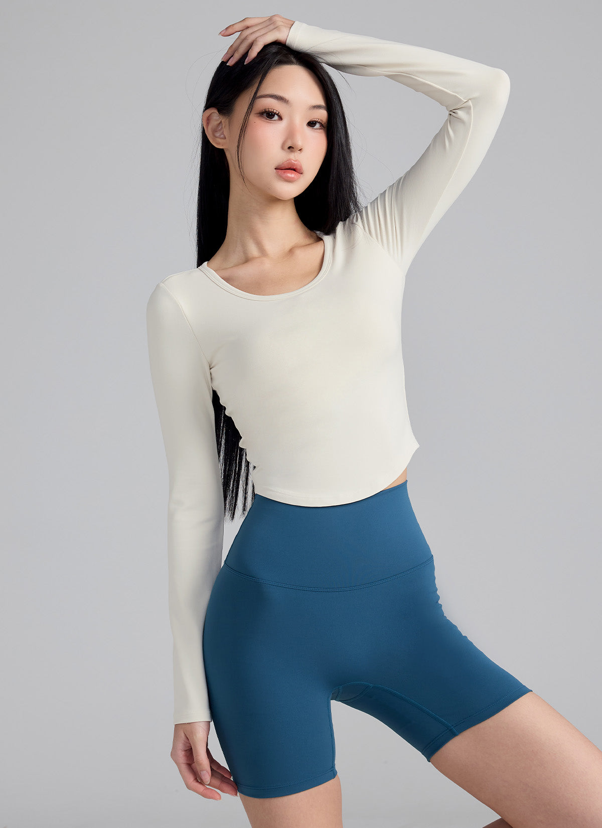 All-in-One In-Pad Cropped Long Sleeve