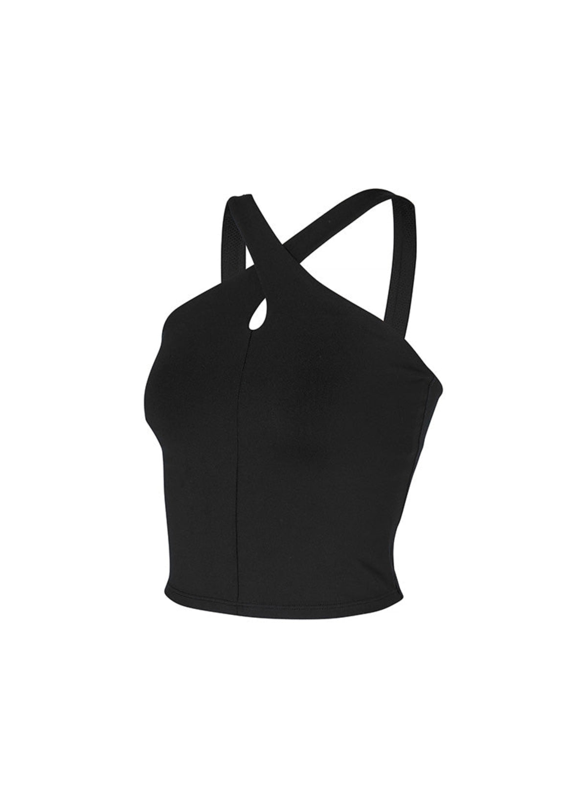 Comfort Fine Cross Neck Cropped Top