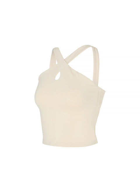 Comfort Fine Cross Neck Cropped Top