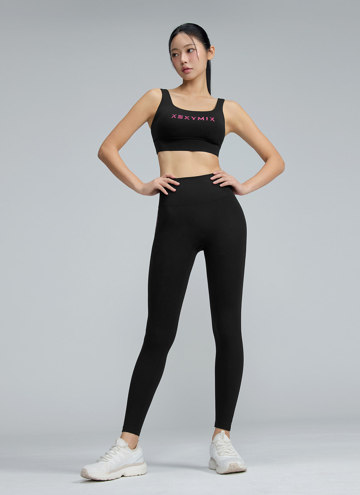 Black Label Power Rise Python Color Block Leggings