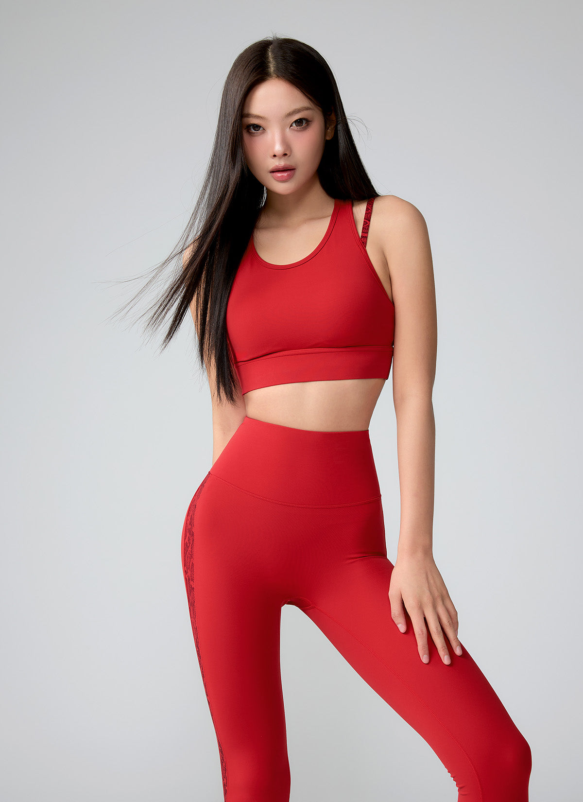 Black Label Power Rise Python Color Block Leggings