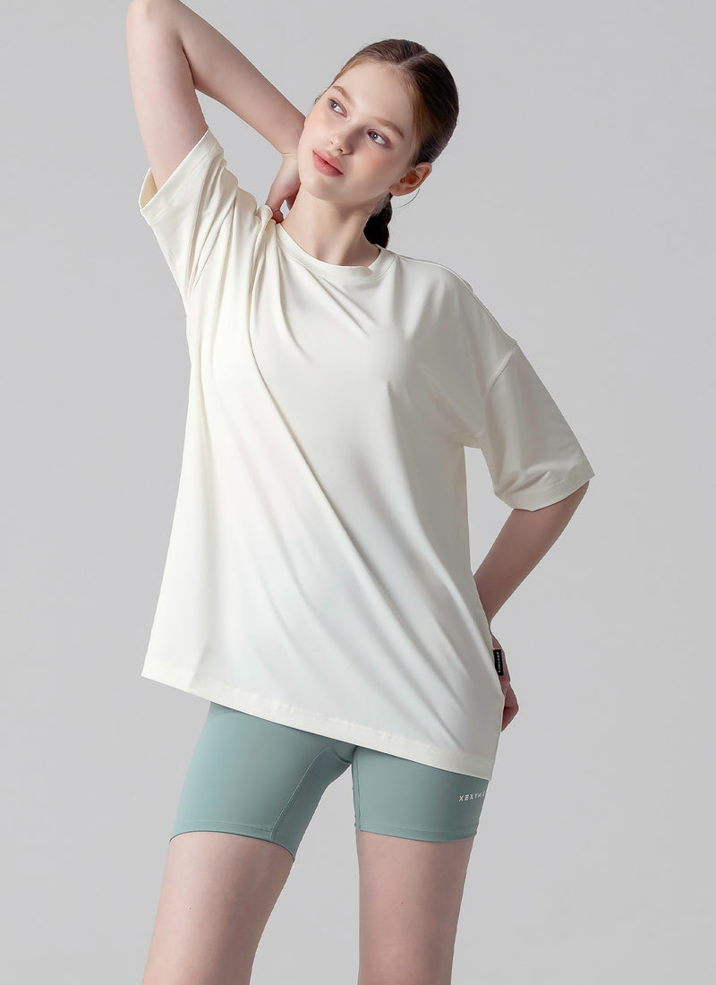 [2 FOR] Ice Feather Over Fit T-Shirt & Ice Feather Light 2.0 Cropped Short Sleeve