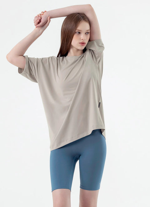 [2 FOR] Ice Feather Over Fit T-Shirt & Ice Feather Light 2.0 Cropped Short Sleeve