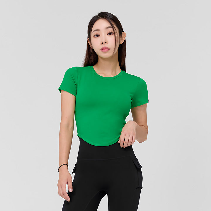 Soft Tension Round Crop Top