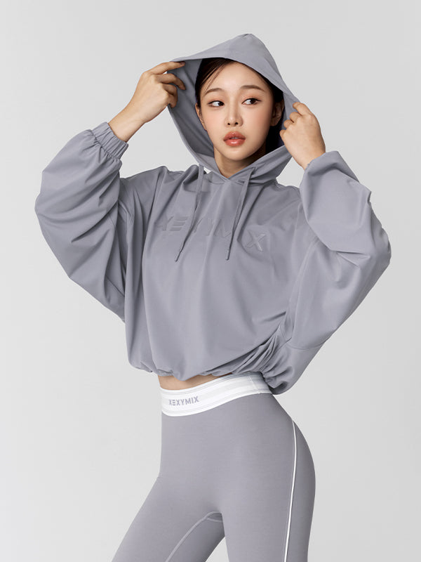 High Tension Loose Fit Crop Hoodie