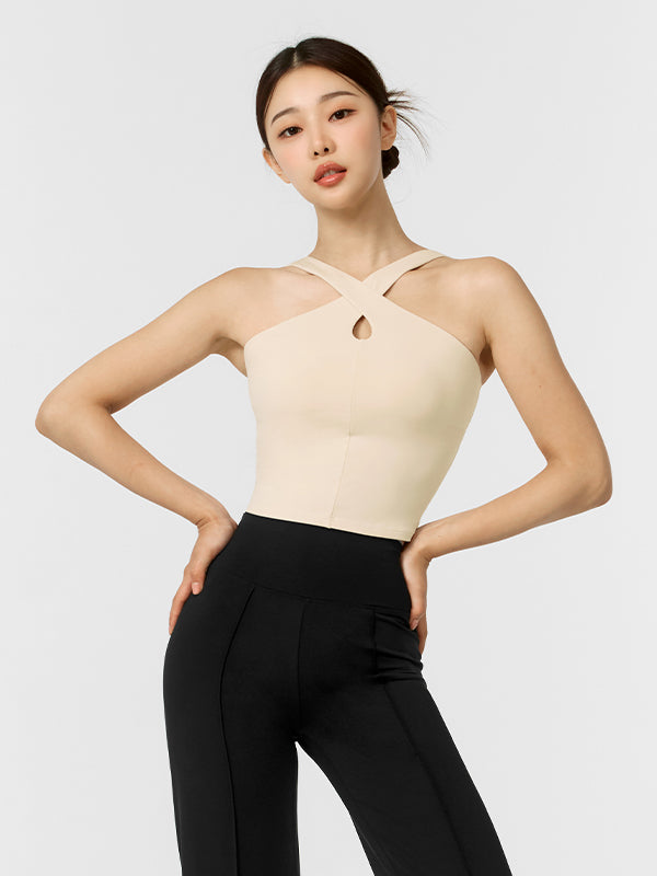 Comfort Fine Cross Neck Crop Top