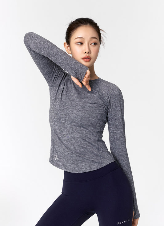 [2 FOR $49] Soft Peach Finger Hole Long Sleeve