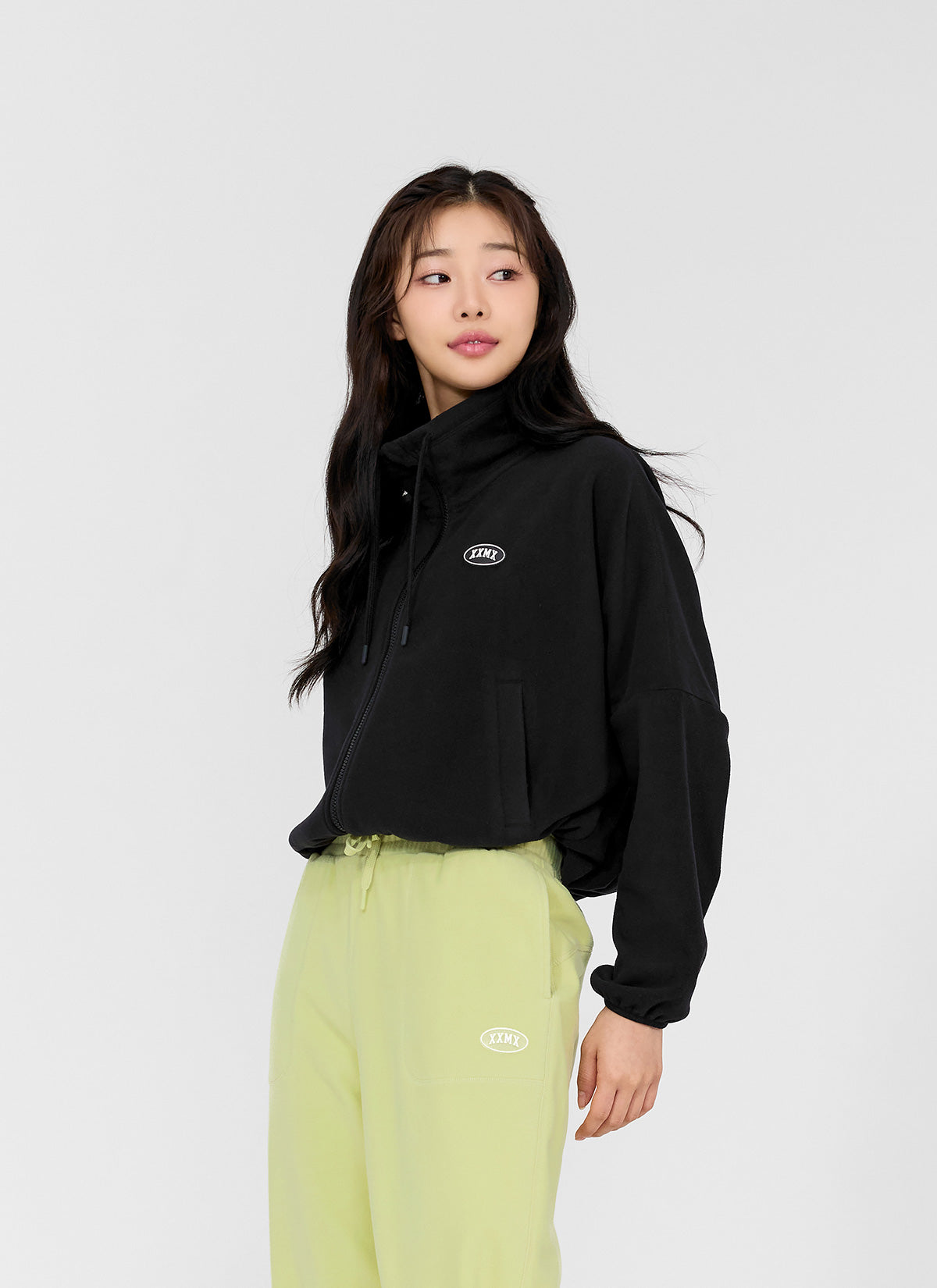 Light Fleece High Neck Zip-up