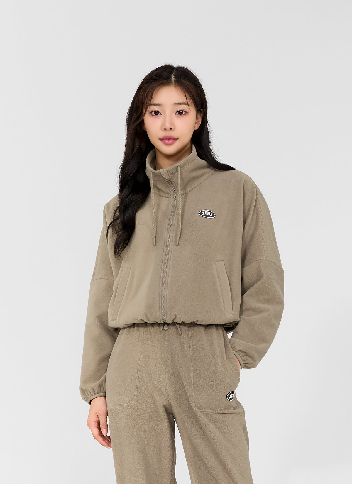 Light Fleece High Neck Zip-up