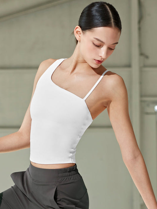 Unbalance Strap Cropped Top