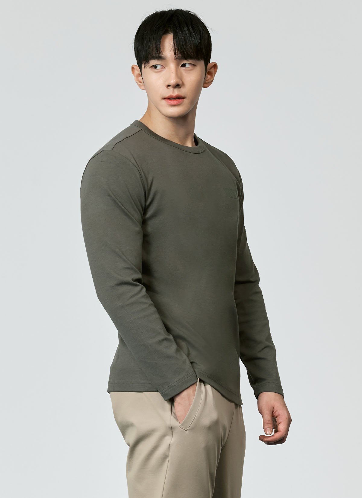 Muscle Fit Dual Long Sleeve Top