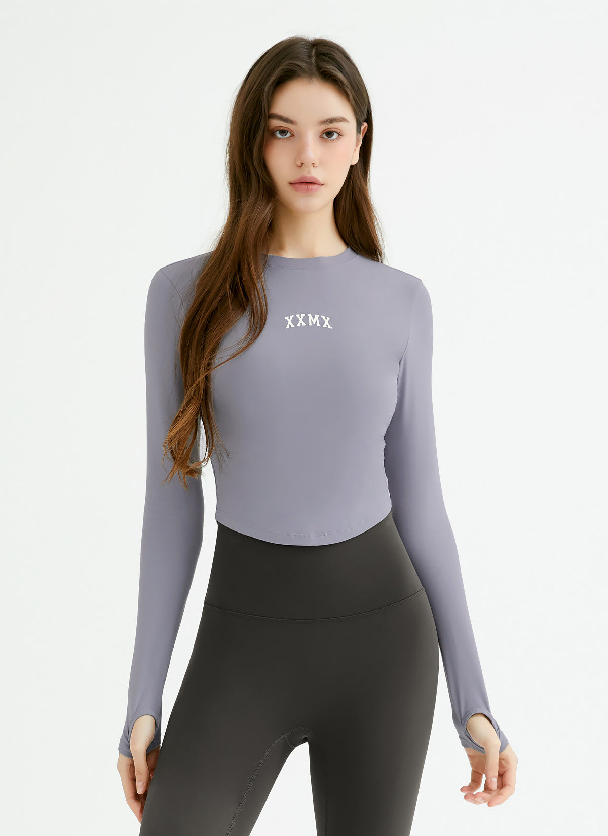 Cotton Like Finger Hole Long Sleeve