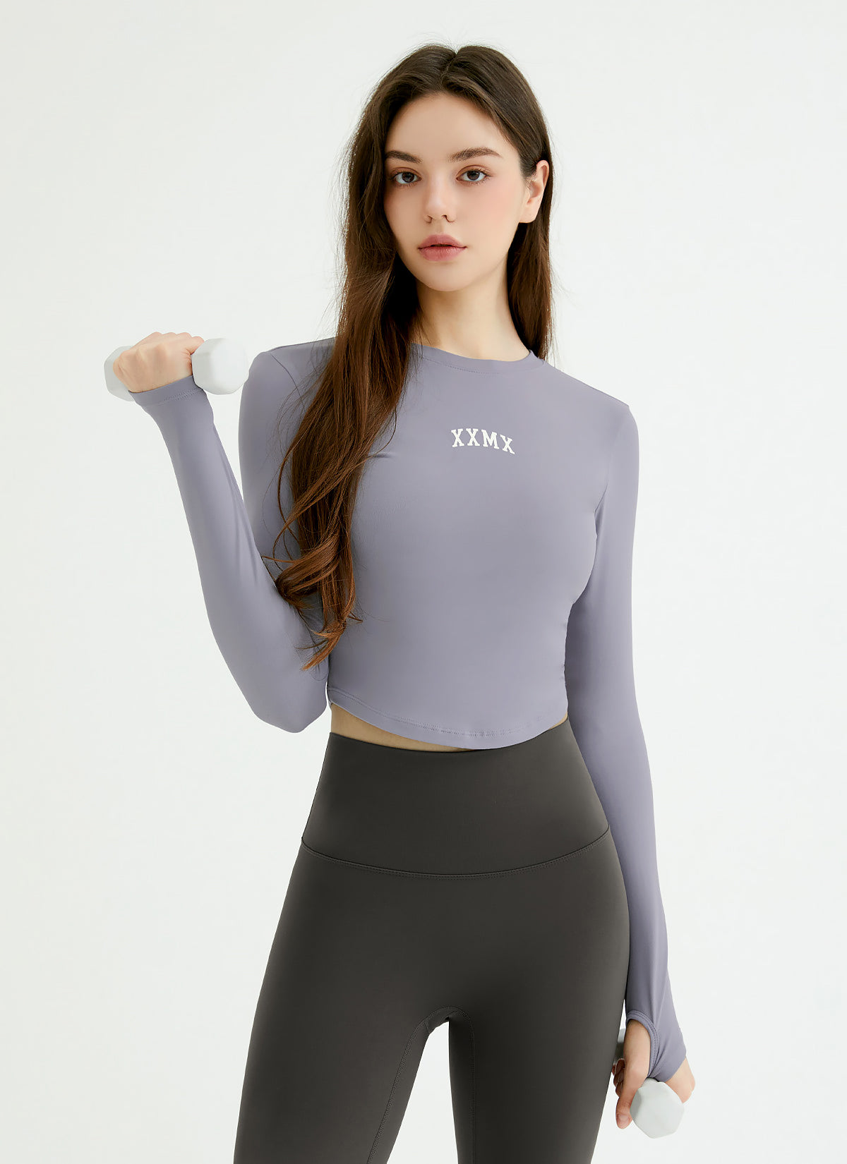 Cotton Like Finger Hole Long Sleeve