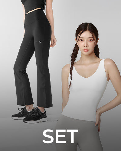 [MOST-LOVED SET]Black Label Signature Breathe V-neck Tank Top + XELLA™ Intension Bootscut Pants 9"