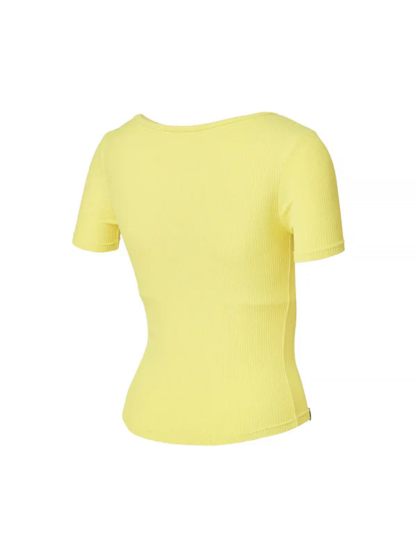 Soft Ribbed Square-neck Top