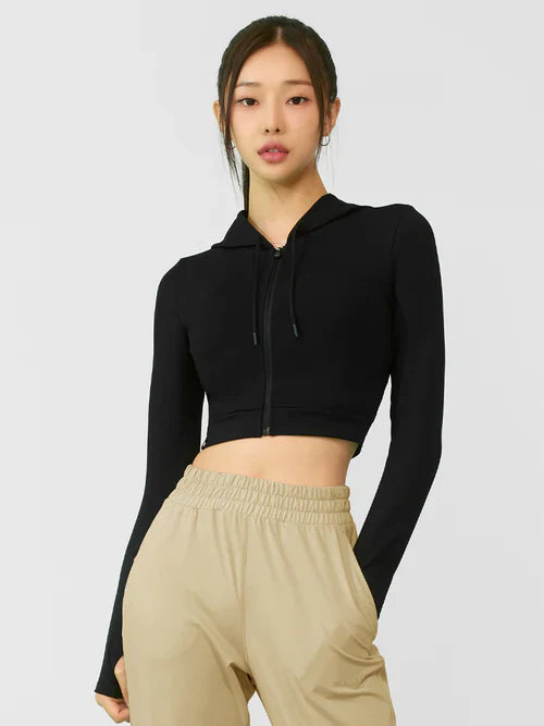 Slimfit Crop Zip-up