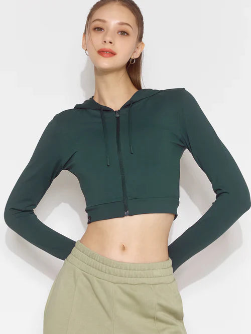 Slimfit Crop Zip-up